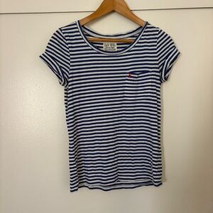 Jack Wills Navy and White Striped Top